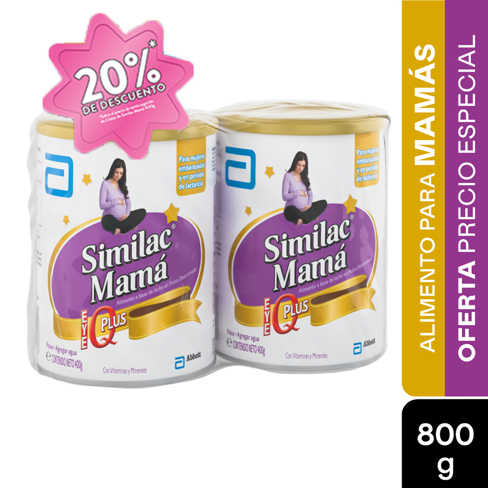 Similac Mama Eye Q Plus 2 X 400 G (20% Descuento Precio Especial) - Similac