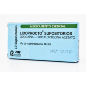 Lidoprocto Supositorio Caja X 10 Unidades - Lidoprocto