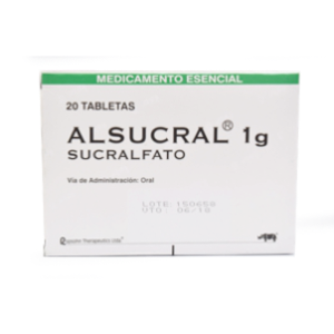 Alsucral 1 Gramo X 20 Tabletas(sucralfato) - Alsucral