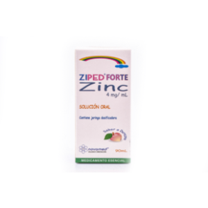 Ziped Forte 4 Mg / Ml Solución Sabor Durazno Frasco X 90 Ml - Ziped