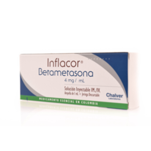 Inflacor 4 Mg Ampolla   X 1 Ml + Jeringa. - Inflacor