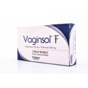 Vaginsol F 200/100 Mg Caja X 3 Ovulos Vaginales + Guantes - Vaginsol