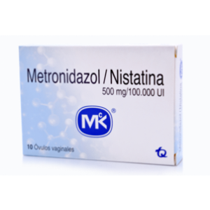 Metronidazol Nistatina Mk 500 Mg /100.000ui Caja X 10 Ovulos Vaginales - Mk