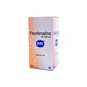 Fexofenadina Mk 30 Mg/5 Ml Suspension Oral Frasco X 150 Ml (incluye Jeringa) - Mk