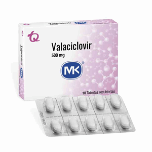 Valaciclovir Mk 500 Mg Caja X 10 Tabletas Cubiertas - Mk