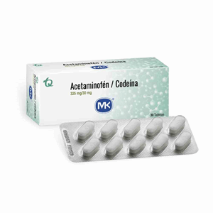 Acetaminofen   Codeina Mk 325 Mg / 30 Mg Caja X 30 Tabletas - Mk