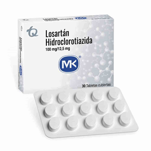 Losartan Hct Mk 100/12.5 Mg Caja X 30 Tabletas Cubiertas - Losartan Mk