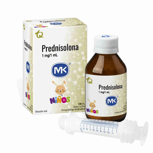 Prednisolona Mk 1 Mg/1ml Solucion Oral Sabor Uva Frasco X 120 Ml - Mk