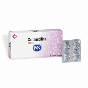 Sultamicilina Mk 750 Mg Caja X 20 Tabletas Cubiertas - Sin Asignar