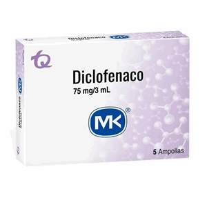 Diclofenaco Mk 75 Mg/3 Ml Solucion Inyectable Caja X 5 Ampollas - Mk