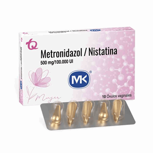 Metronidazol/nistatina Mk 500 Mg/100.000 Ui Caja X 10 Ovulos Vaginales - Mk