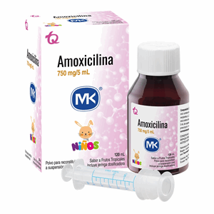 Amoxicilina Mk 750 Mg/5 Ml Polvo P/susp Oral Caja C/fco X 120 Ml C/jeringa Dosi - Sin Asignar