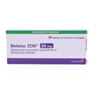 Betaloc Zok 50 Mg Caja X 30 Tabletas De Liberacion Prolongada - Betaloc Zok