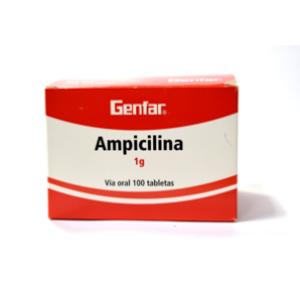 Ampicilina Genfar 1 G Caja X 100 Tabletas  - Genfar