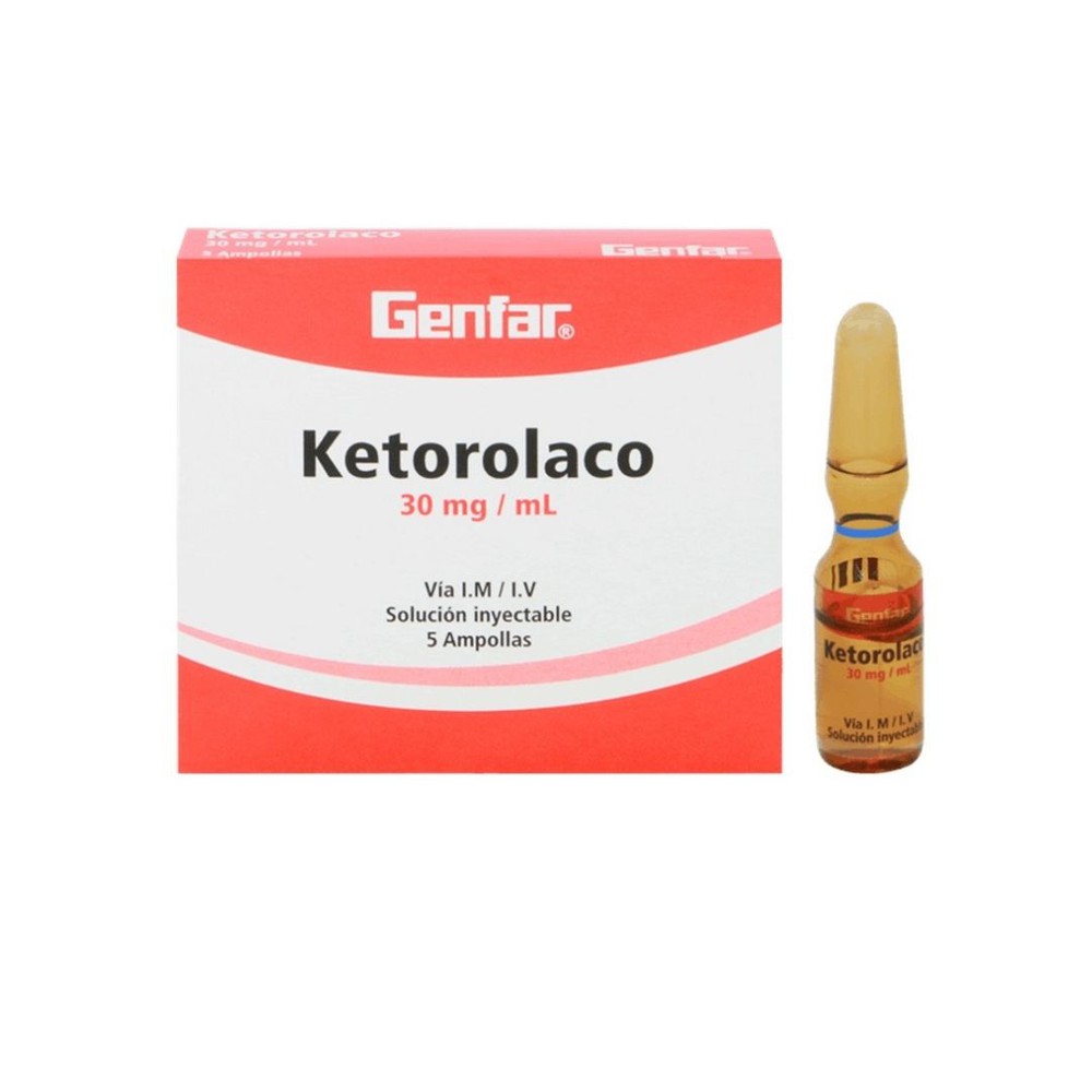 Ketorolaco Gfar 30 Mg X  5 Ampollas - Ketorolaco  Gf