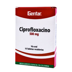 Ciprofloxacino 500 Mg Genfar Caja X 10 Tabletas Recubiertas - Gtenfar