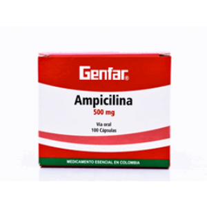 Ampicilina Genfar 500 Mg Caja X 100 Capsulas - Genfar