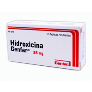 Hidroxicina Genfar 25 Mg Caja X 20 Tabletas Recubiertas - Genfar