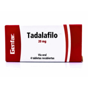 Tadalafilo Genfar 20 Mg X 4 Tabletas Recubiertas - Tadalafilo  Gf