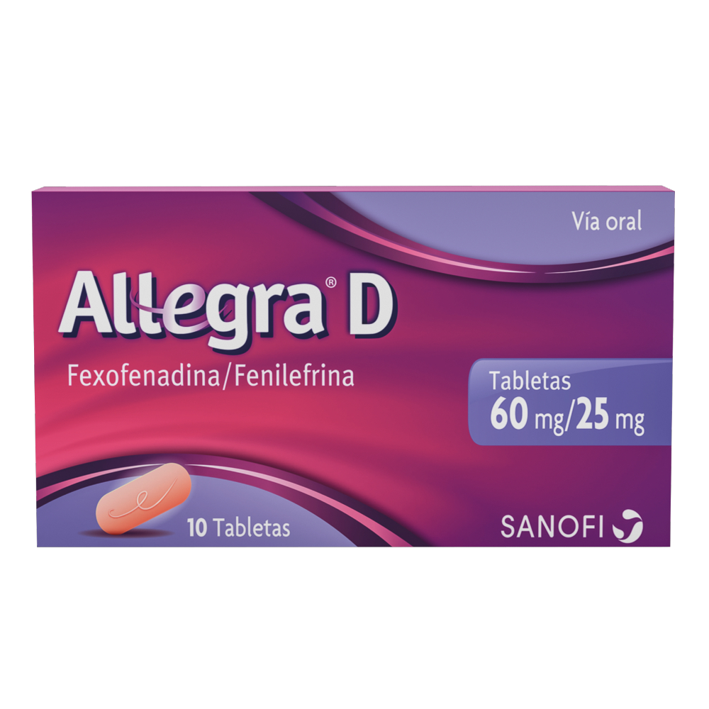 Allegra D 60 / 25 Mg Caja X 10 Tabletas - Allegra