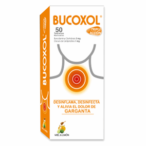 Bucoxol Miel Y Limon Triple Accion Caja X 50 Tabletas Masticables - Bucoxol