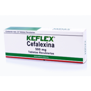 Keflex 500 Mg Caja X 24 Tabletas Recubiertas - Keflex