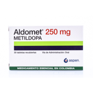 Aldomet 250 Mg X  30 Tabletas - Aldomet