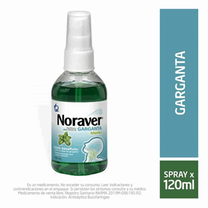 Noraver Garganta Menta Spray X 120 Ml - Noraver