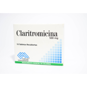 Claritromicina Colmed 500 Mg Caja X 10 Tabletas Recubiertas - Colmed