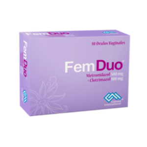 Ovulos Vaginales Femduo 500 Mg / 100 Mg Caja X 10 Ovulos - Femduo