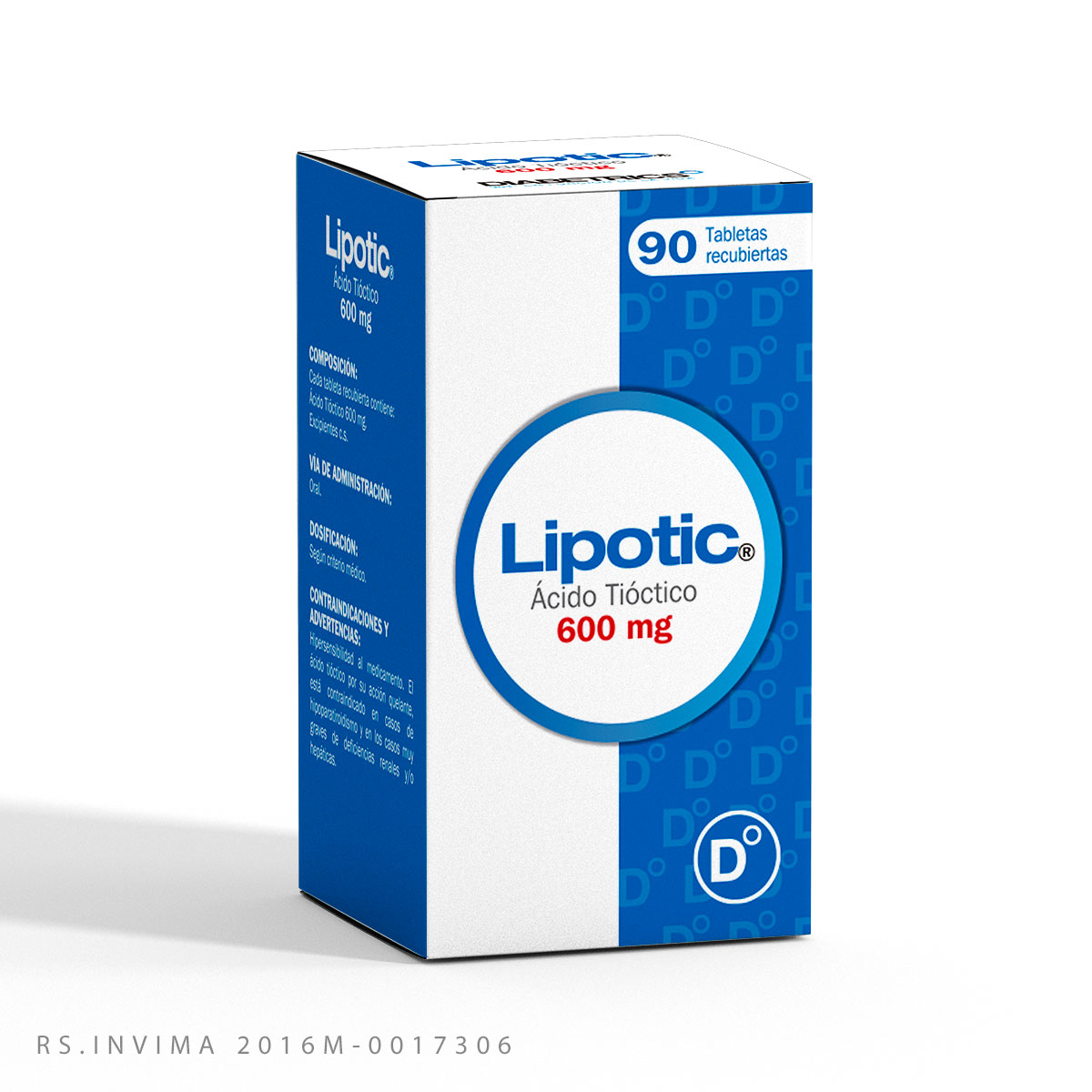 Lipotic 600 Mg Frasco X 90 Tabletas Recubiertas - Lipotic