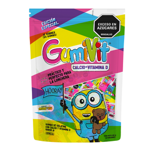 Gumivit Calcio+vit D Minions Gomitas Cereza Bolsa X 12 Sob Ed/especial - Sin Asignar