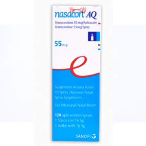 Nasacort Aq 55 Mcg Spray Nasal Frasco X 120 Apliciones - Nasacort