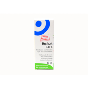 Hyabak 0.15% Hipotonico Gotas Oftalmicas Frasco X 10 Ml - Hyabak