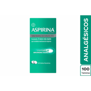 Aspirina Ultra 500 Mg Adult Caja X 100 Tabletas Recubiertas - Aspirina