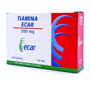 Vitamina B1 Tiamina Ecar 300 Mgs X 250 Tableta - Ecar