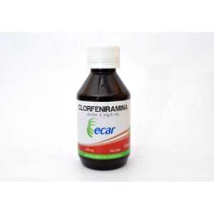 Clorfeniramina Ecar Jarabe 2 Mg / 5 Ml Frasco X 120 Ml - Ecar