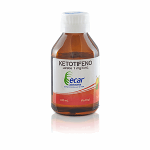 Ketotifeno Ecar 1 Mg/5 Ml Jarabe Frasco X 100 Ml - Ecar