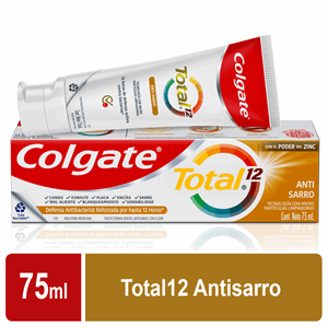 Crema Dental Colgate Total 12 Anti Sarro Tubo X 75 Ml - Colgate