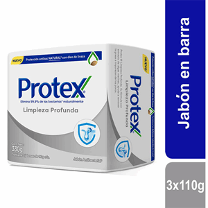 Jabon Protex Limpieza Profunda Anti Espinillas 3 X 110 G (precio Especial) - Protex