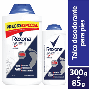 Rexona Efficient Original Talco Pote X 300 Gr+85 Gr P/especial - Sin Asignar