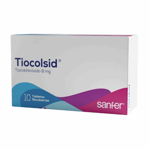 Tiocolsid 8 Mg Caja X 10 Tabletas Recubiertas - Tiocolsid