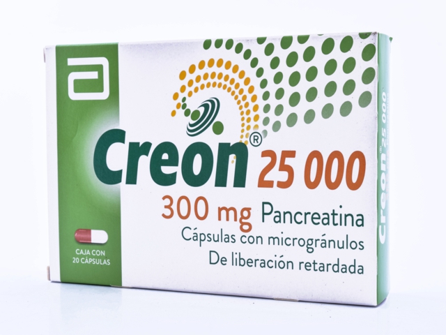 Droguería La Economía | creon 25.000 ui / 300 mg caja x 20 capsulas