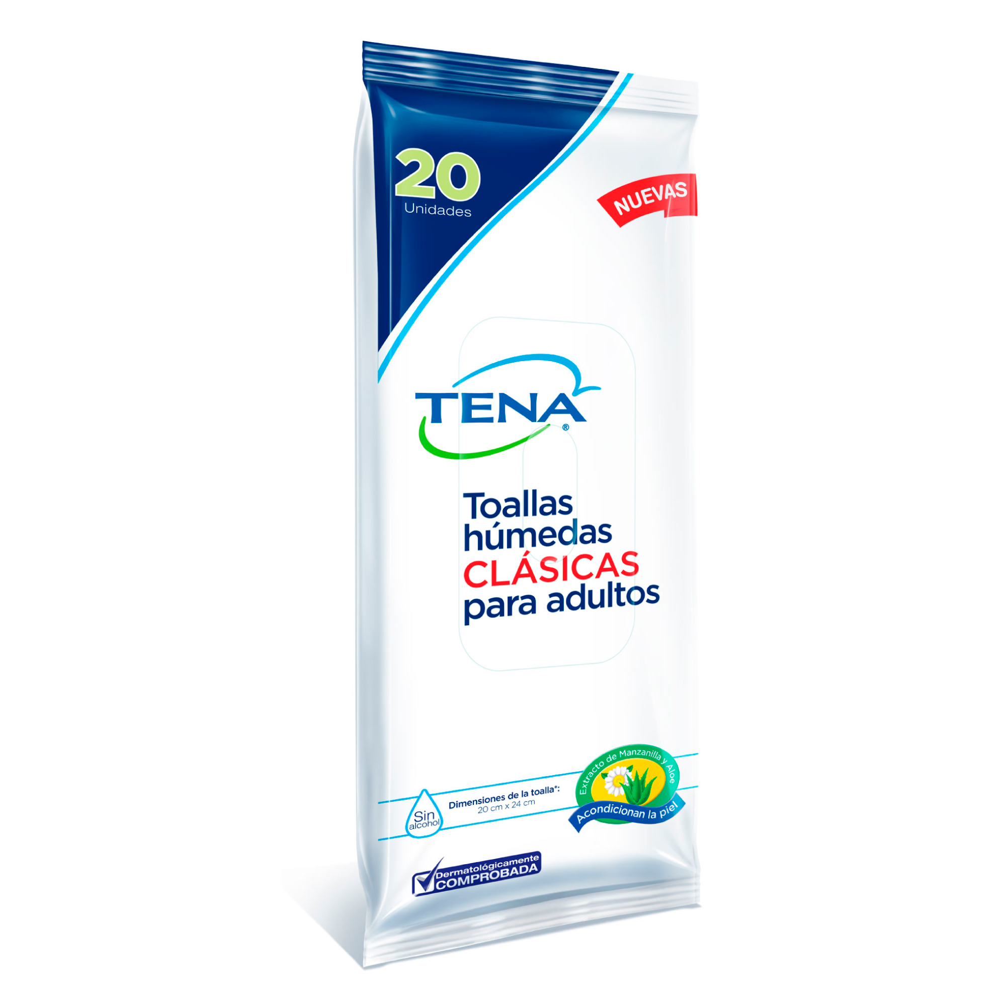 TOALLITAS TENA CLASICAS ADULTOS BOLSA X 20 UNDS - Farmacia Pasteur