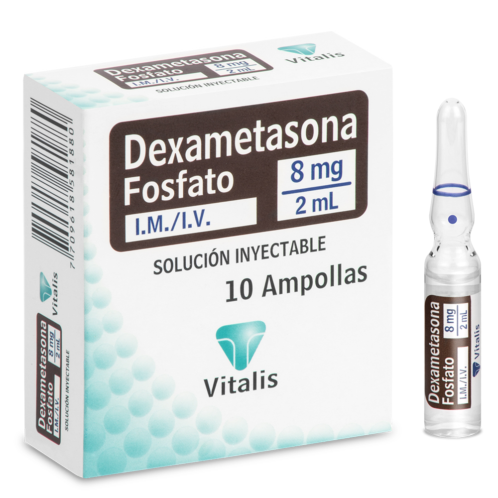 Droguería La Economía Dexametasona Vitalis 8 Mg2 Ml X 10 Ampollas 