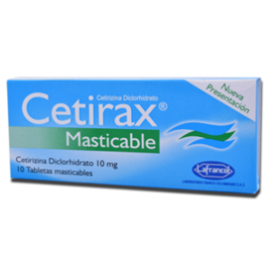 Cetirax Masticable 10 Mg Caja X 10 Tabletas - Cetirax