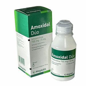 Amoxidal Duo 750 Mg Suspension X 70 Ml Polvo Reconstituir - Amoxidal