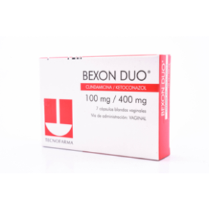 Bexon Duo 100 /400 Mg Caja X 7 Capsulas Blandas Vaginales - Bexon