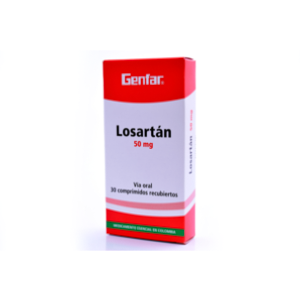 Losartan Genfar 50 Mg Caja X 30 Comprimidos Recubiertos - Genfar