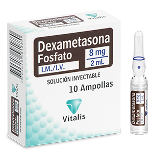 Dexametasona Vitalis 8 Mg/2 Ml X 10 Ampollas. - Dexametasona  Vitalis